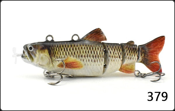 Leurre électronique de pêche automatique à hélice en fer articulé à 4 sections