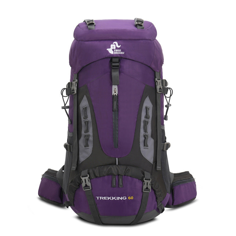Sac à dos d'alpinisme 60L pour randonnée en extérieur, cadeau de camping, housse de pluie