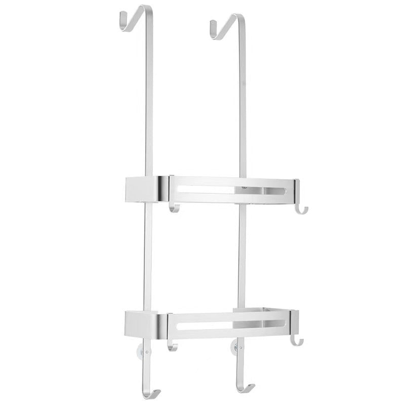 Panier de rangement mural pour salle de bain en aluminium spatial, sans perçage