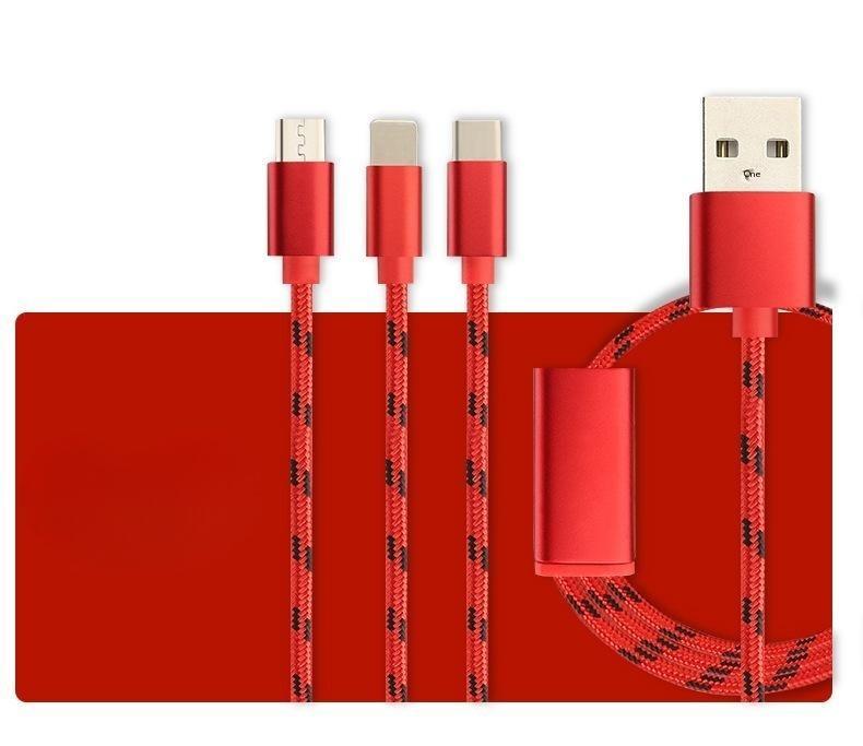 Câble de charge 3-en-1 pour téléphone portable
