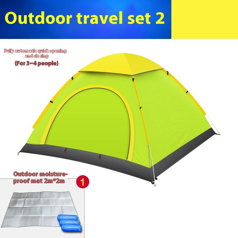 Tente de camping automatique double porte multi-personnes