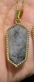 Natural Amethyst Crystal Agate Pendant Rough Stone Gemstone Necklace