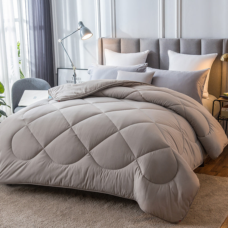 Housse de couette en duvet velouté, douce pour la peau, brodée, style simple