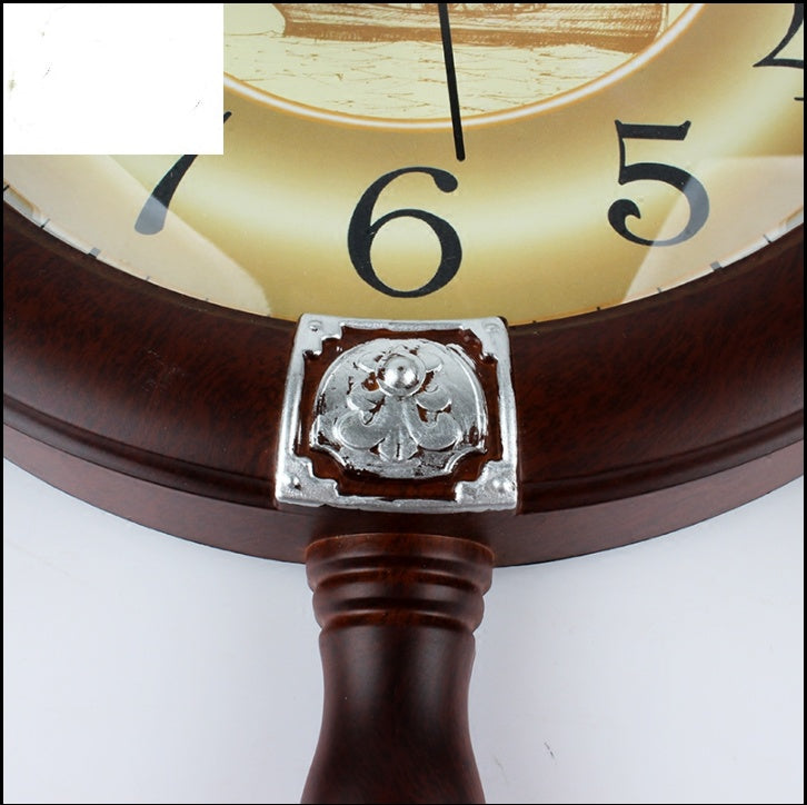 Living Room Silent Creative Small Boat Rudder Wall Clock