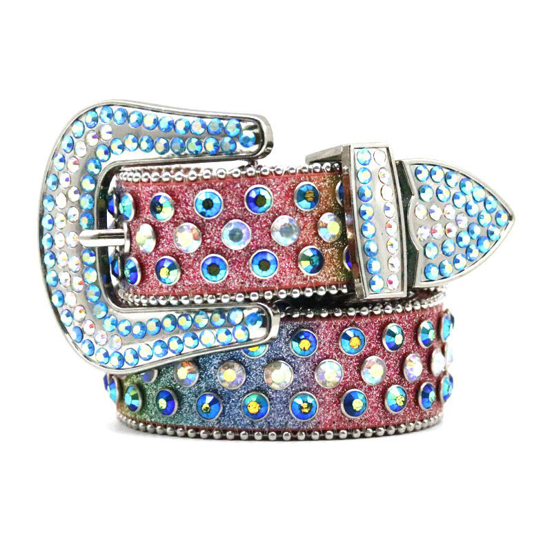 Ceinture fine en strass pour femme, style mode