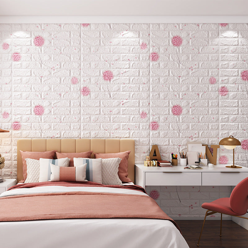 Wallpaper Self Adhesive Bedroom Brick Background Wall Decoration Three-dimensional