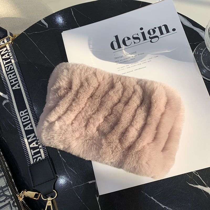 Rex Rabbit Fur Bandana Women's Winter Elastic Net Scarf Hair Band Wild Grass Plush Headband Children's Scarf