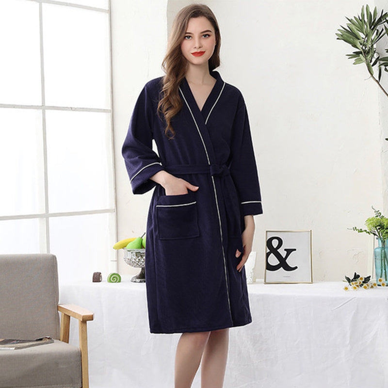 Bathrobe Three-quarter Sleeve Absorbent Quick-drying Pajamas