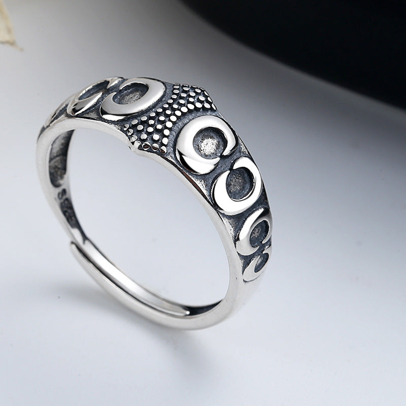 Bague d'index créative en argent thaïlandais, style Hip Hop Punk