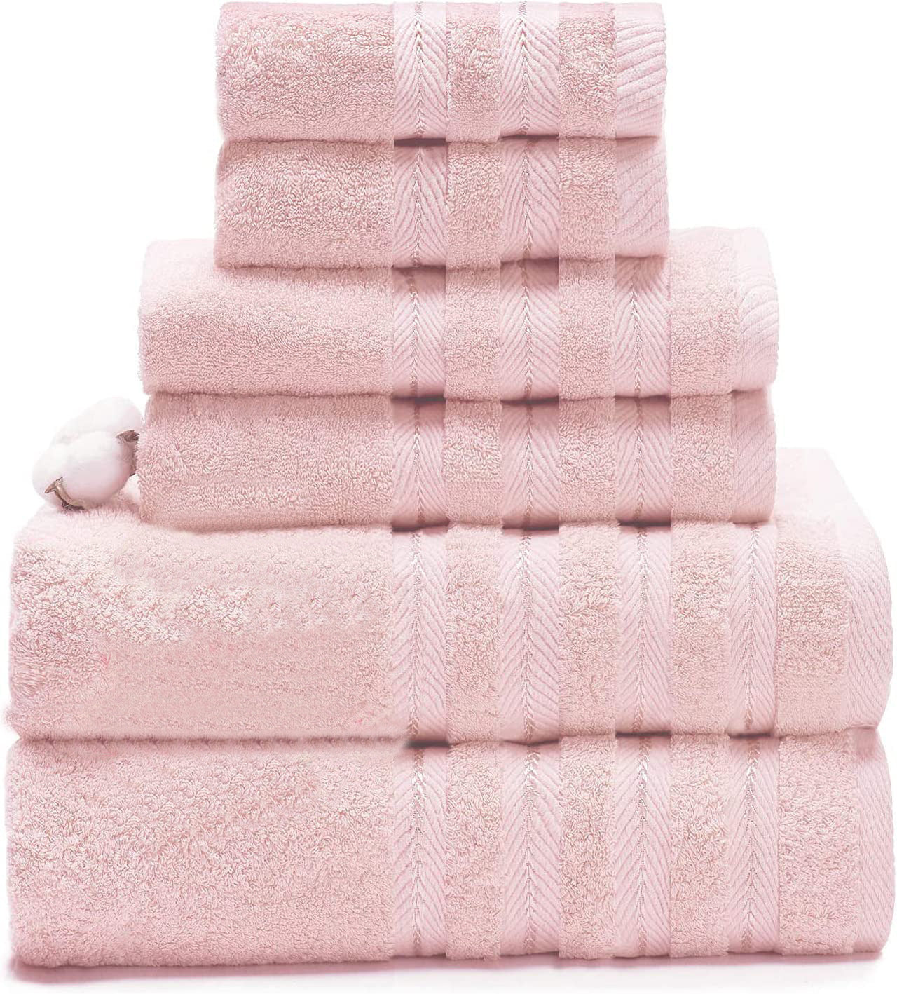 Ensemble de serviettes de bain en coton longues fibres absorbantes