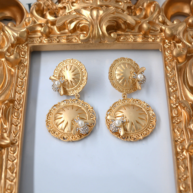 Rhinestone Geometric Exaggerated Large Earrings Earrings