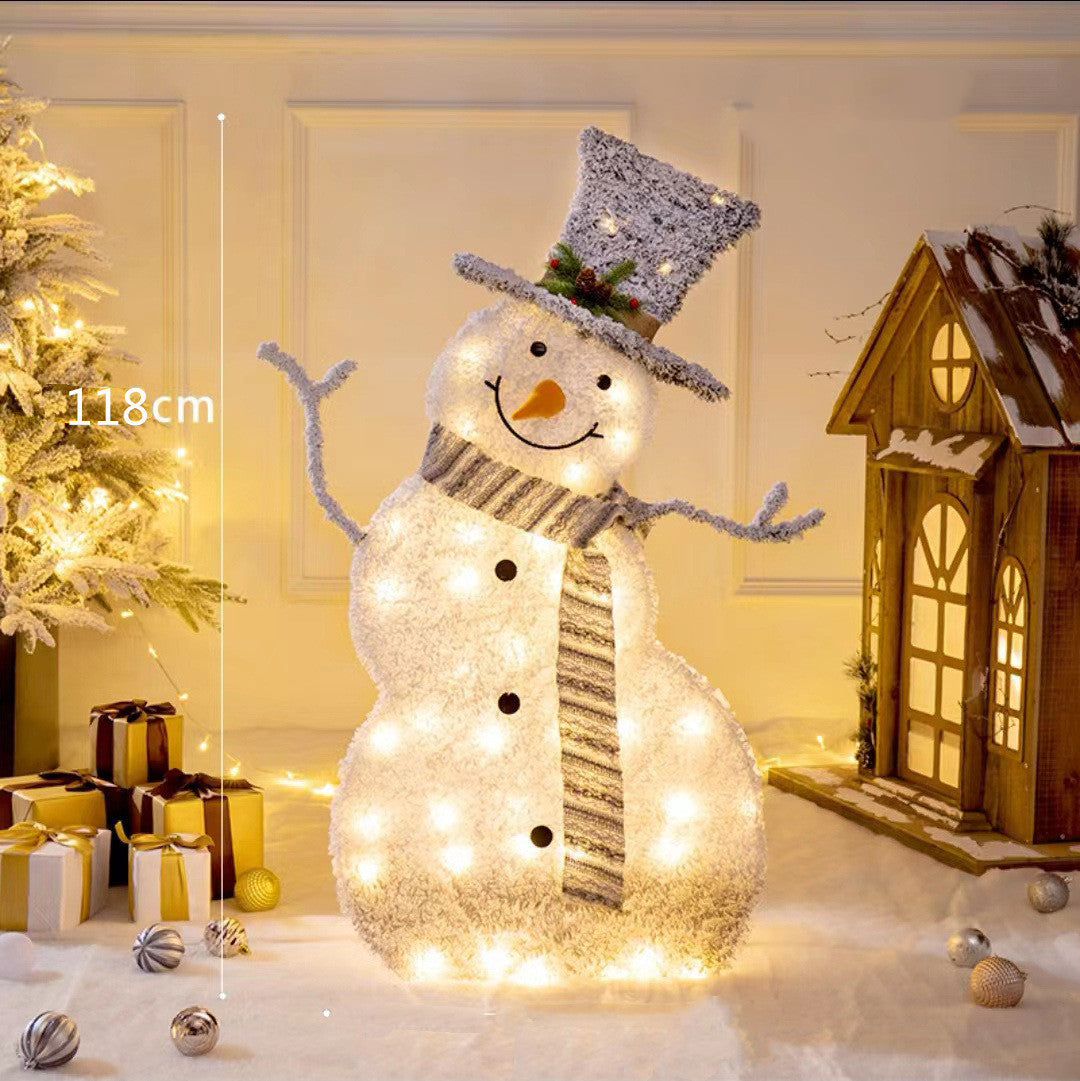 Noël Mode Lumineux Bonhomme de Neige Décorations Ornements