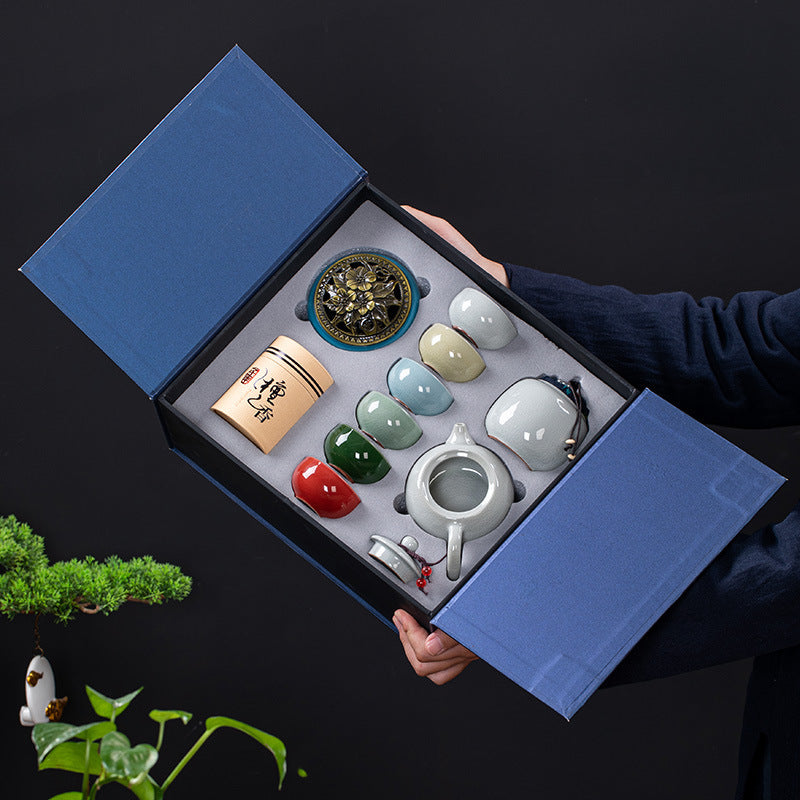 Coffret cadeau de service à thé en céramique, élégant et simple, pour la maison