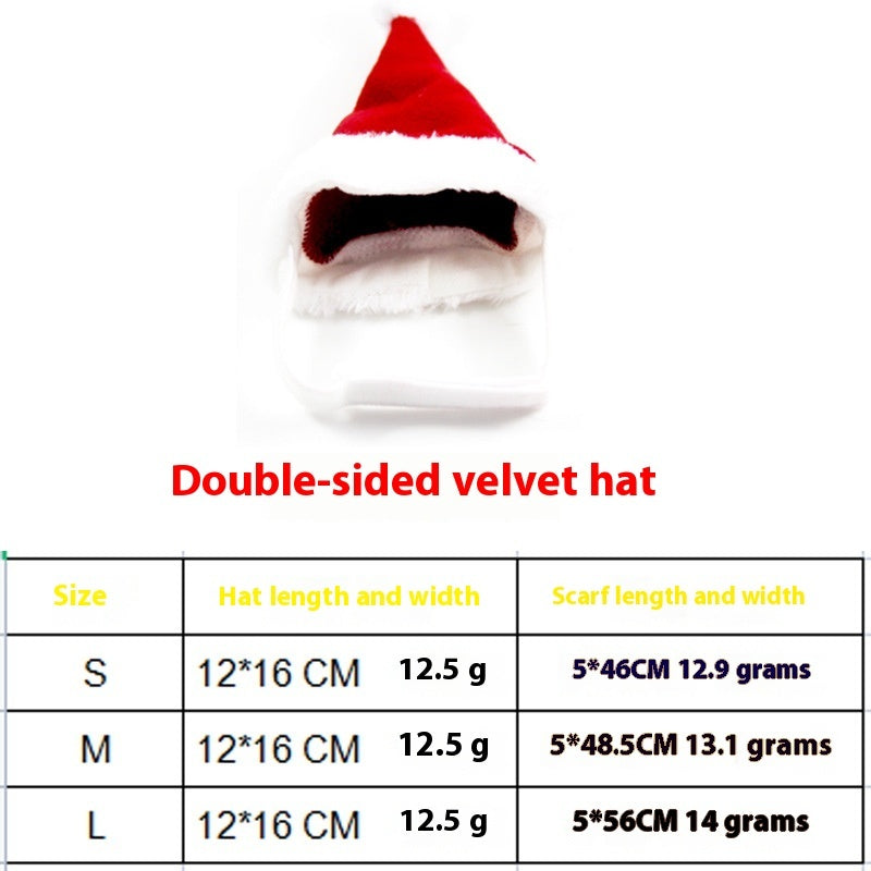 Christmas Pet Scarf Hat Cloak Pet Costume