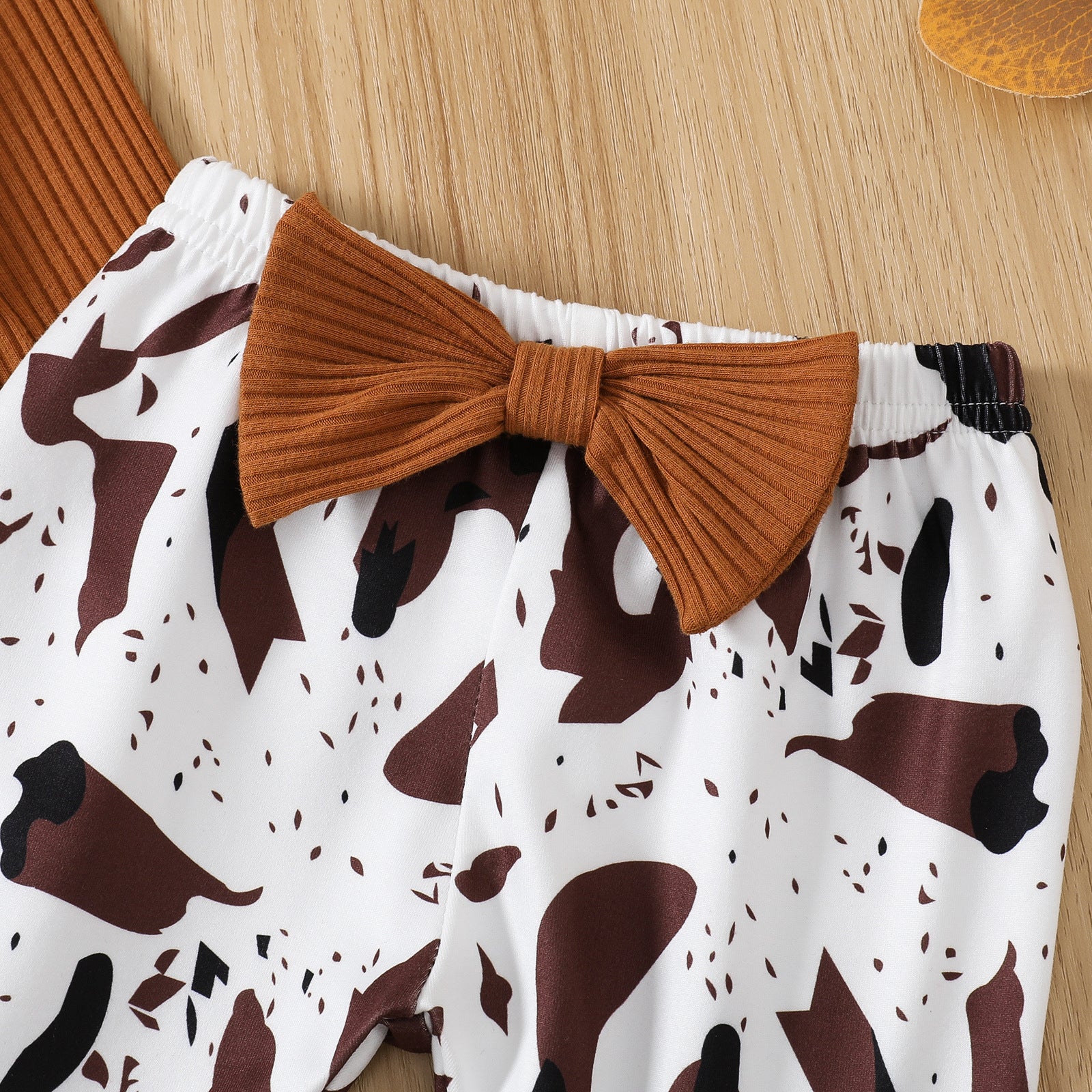 Romper Bell-bottom Pants Hair Band Three-piece Set