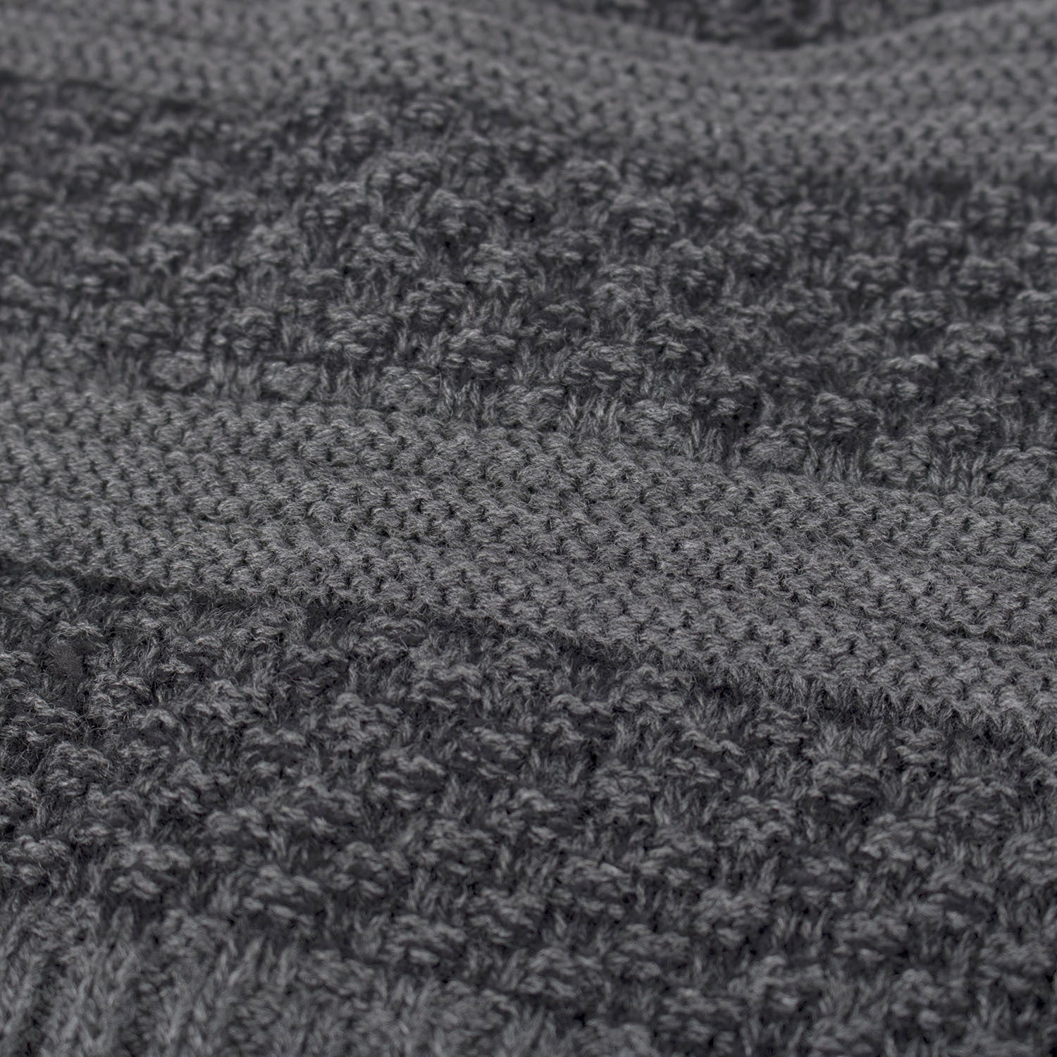 Bonnet en laine tricotée avec marque en tissu flocon de neige rouge