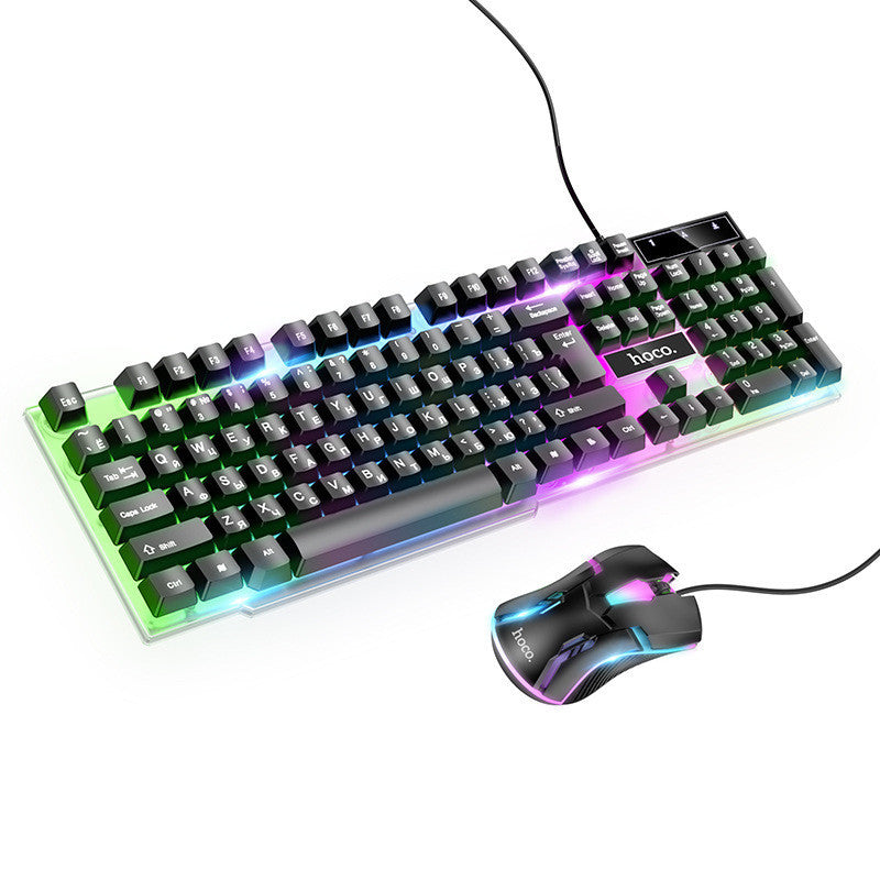 Russian Luminous Game Keyboard And Mouse Suit Mechanical Feel