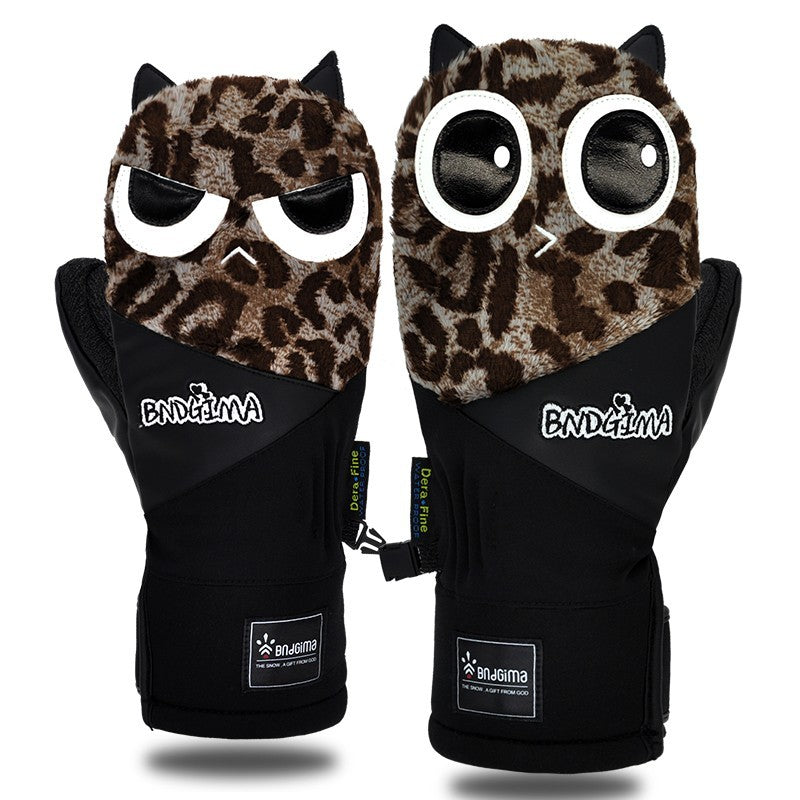 Waterproof Thickened Warm Double Snowboarding Gloves For Men And Women