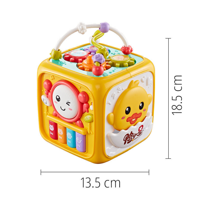Jouets pour bébé Tambour pour enfant à tapoter Tambour hexaédrique musical Bébé 6 mois