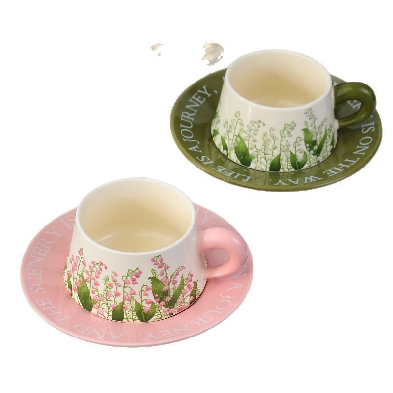 Ensemble Tasse à Café en Céramique avec Soucoupe
