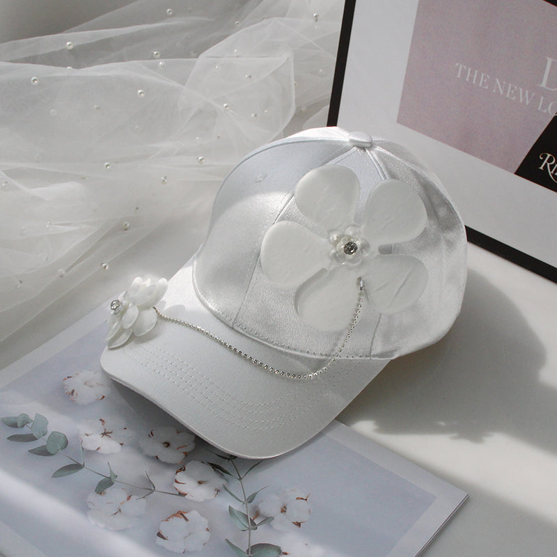 Fashion Thin Flower Duck Tongue Hat