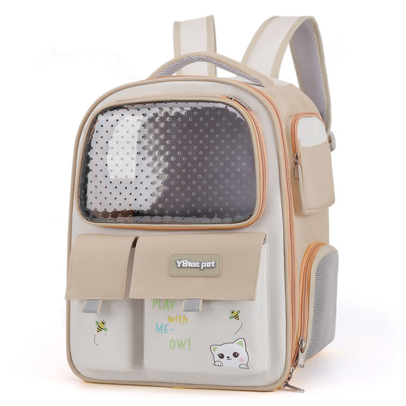 Sac de Transport Grand Format pour Chat Respirant et Tendance