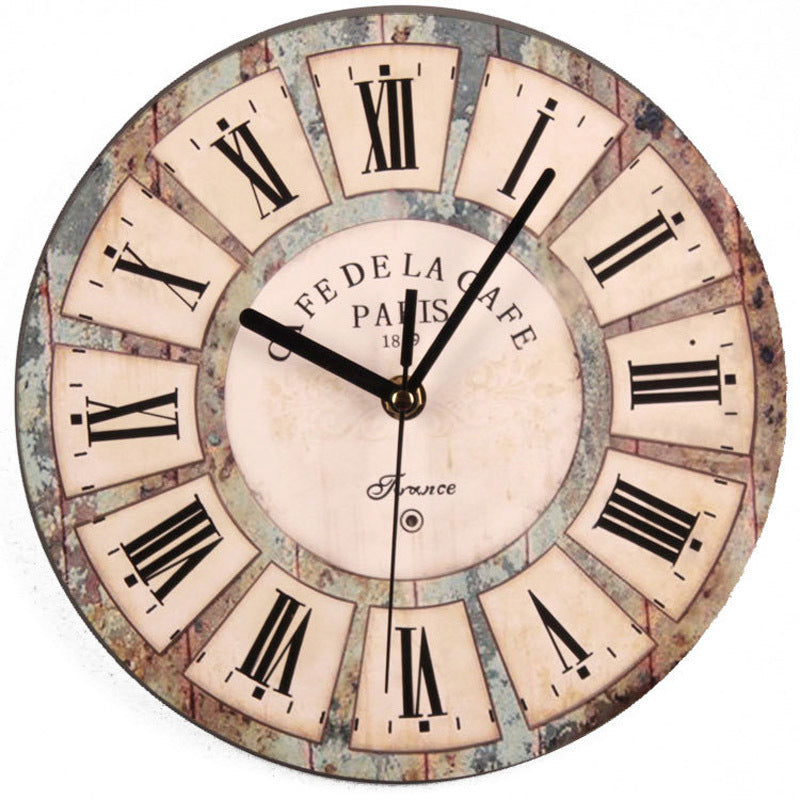 Horloge Murale Sans Cadre Créative Simple Rétro Maison
