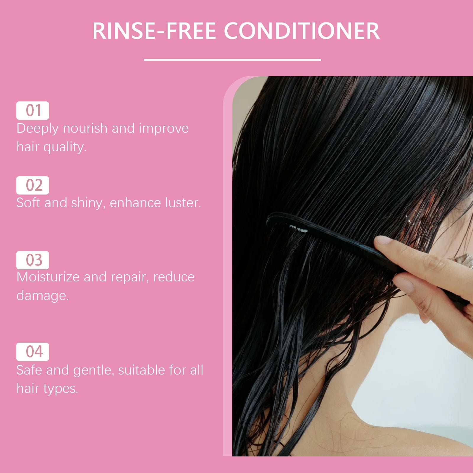 Pomegranate Leave-in Hair Conditioner Nourishing Dry Manic Gentle Soft Hair Moisturizing Brightening