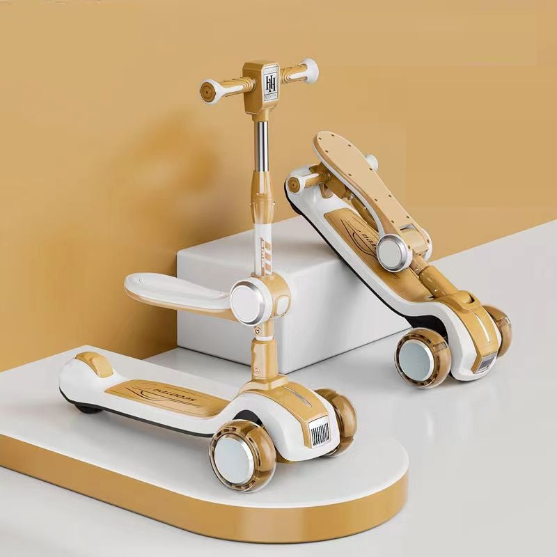 Folding Children's Scooter With Music And Light