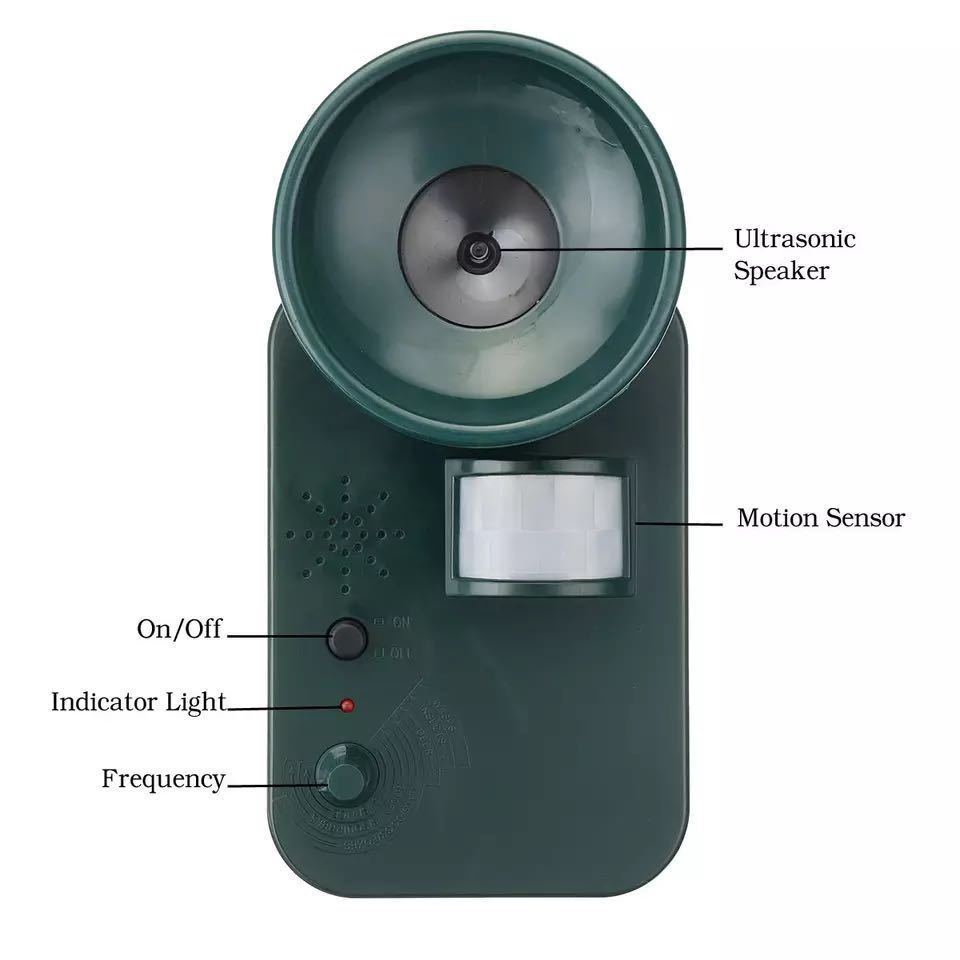 Outdoor Wireless Ultrasonic Animal Repeller