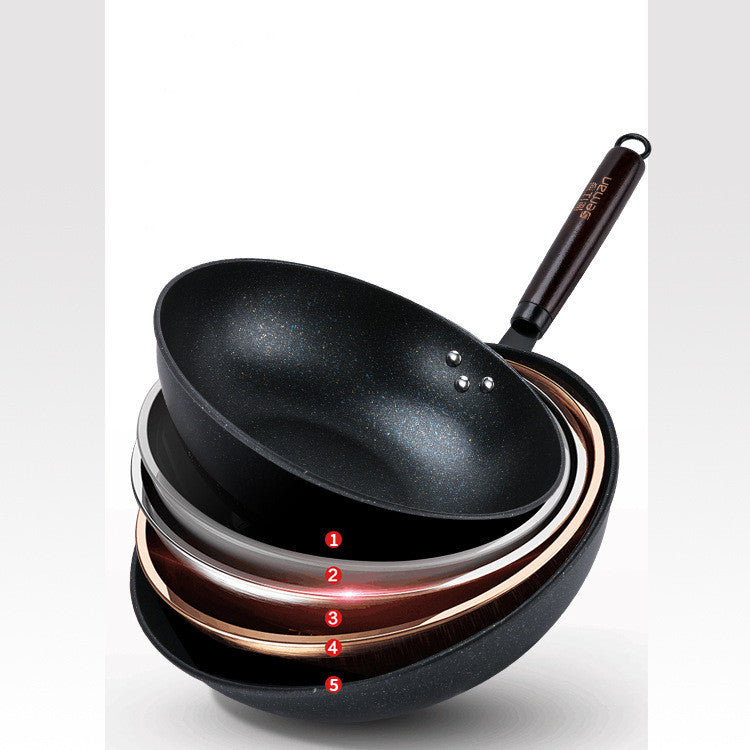 Wok Maifan Stone Non-stick Three-piece Set Induction Cooker