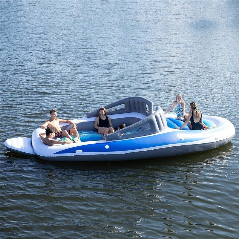 Lit Flottant Gonflable en PVC pour 6 Personnes