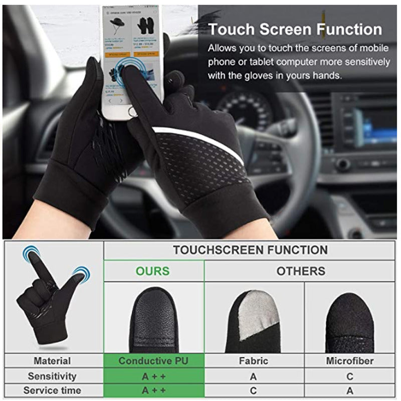Warm Bicycle Cycling Gloves Silicone Non-slip