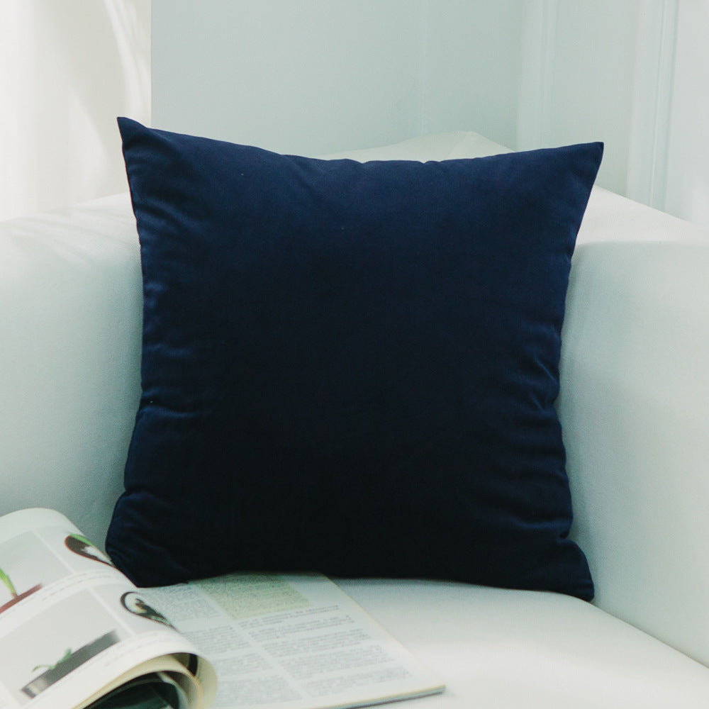 Dutch Suede Pillow Cushion Sofa Cushion Office Lumbar Bed Head Backrest Velvet Pillow Cover
