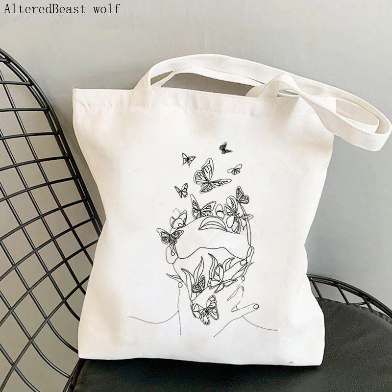 Sac de courses en toile de coton polyester zippé