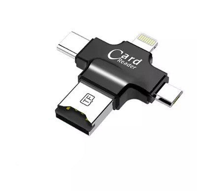 Lecteur de Carte Multi-Fonction 4-en-1 pour Téléphone Portable