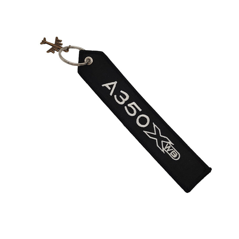 Logo Embroidery Keychain Pocket Aviation