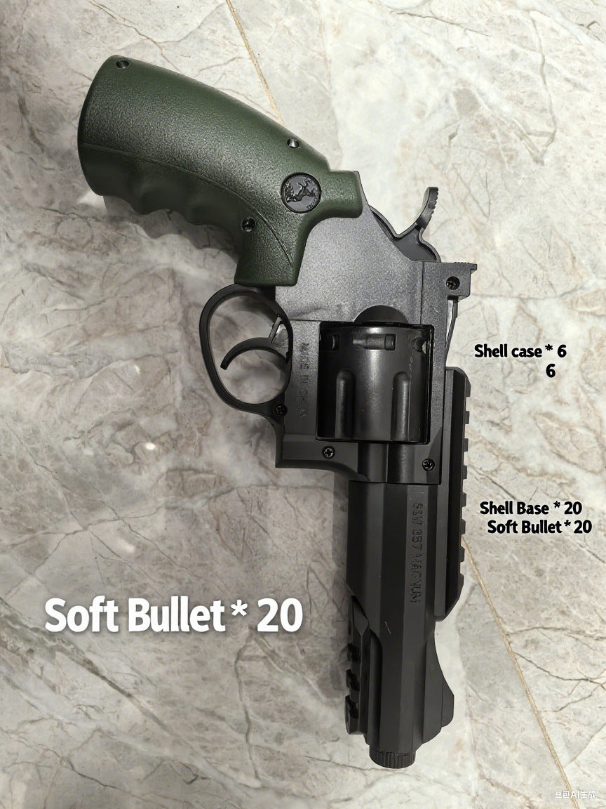 Revolver Soft Bullet Gun Mechanical Boy Battle Launch Toy