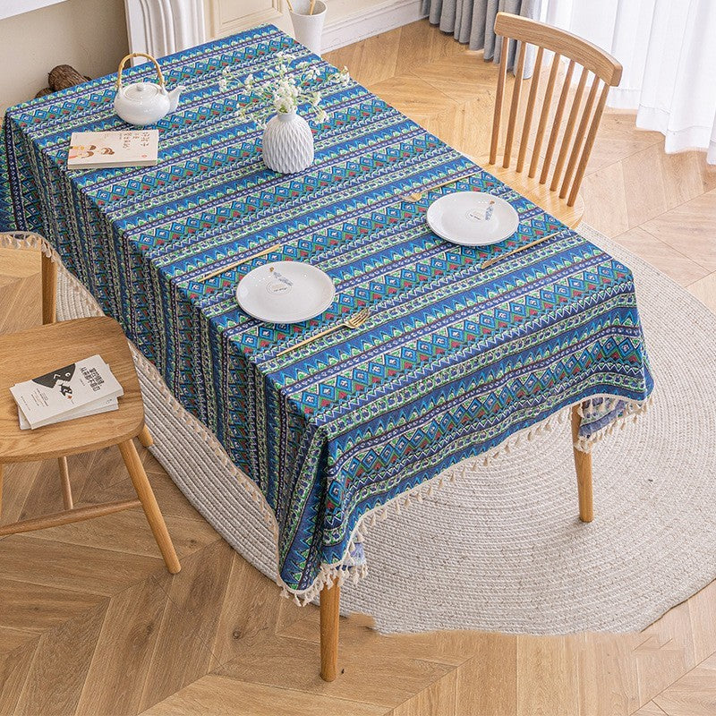 Nappe de style ethnique Nappe bohème Tapis de table Ins Camping