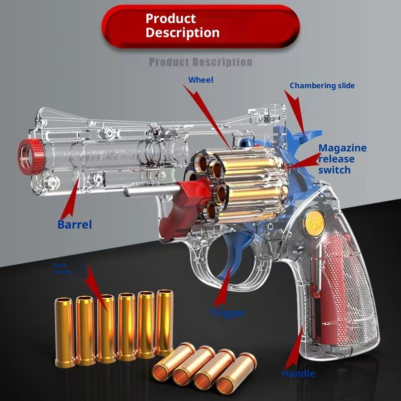 Soft Bullet Gun Rotary Pistol Boy Manual Loading