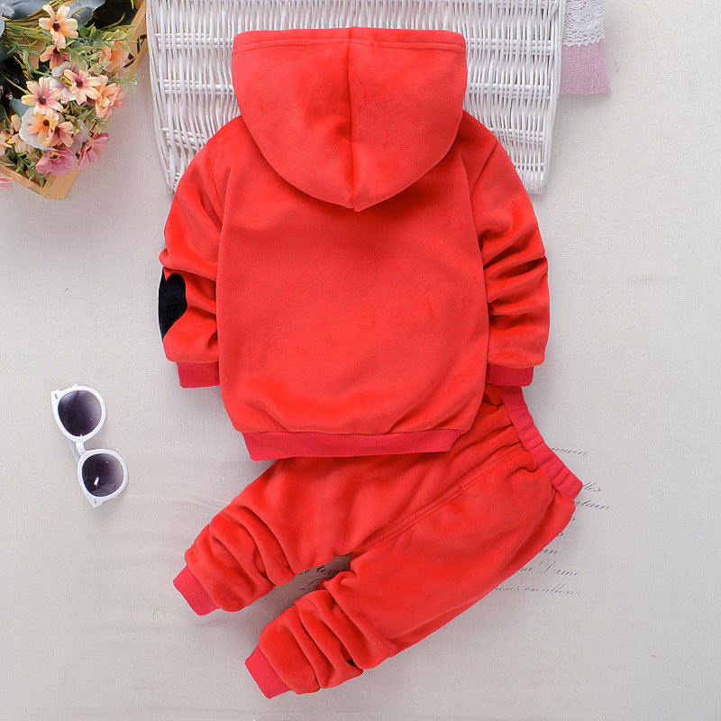 Love Letter Double-faced Velvet Plus Velvet Thick Hooded Sweater