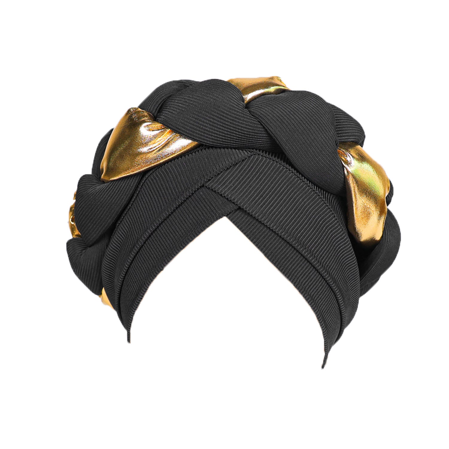 Chapeau tressé croisé sur le front, style européen et américain.