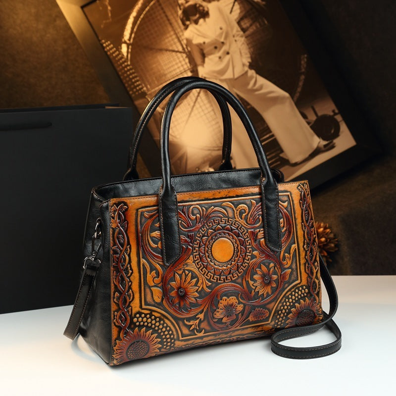 Sac à bandoulière simple et polyvalent de grande capacité pour femme