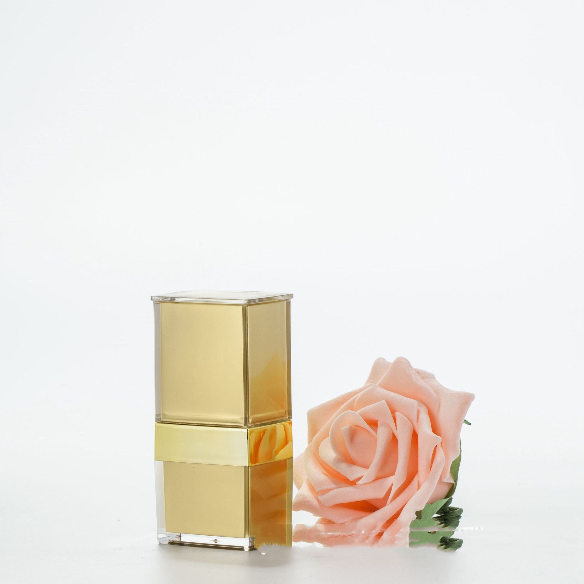 Acrylic Square Set Bottle Golden Lotion Toner