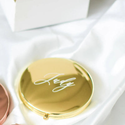 Cadeau personnalisé avec nom, compagnon de demoiselle d'honneur, cadeau à main, miroir de maquillage