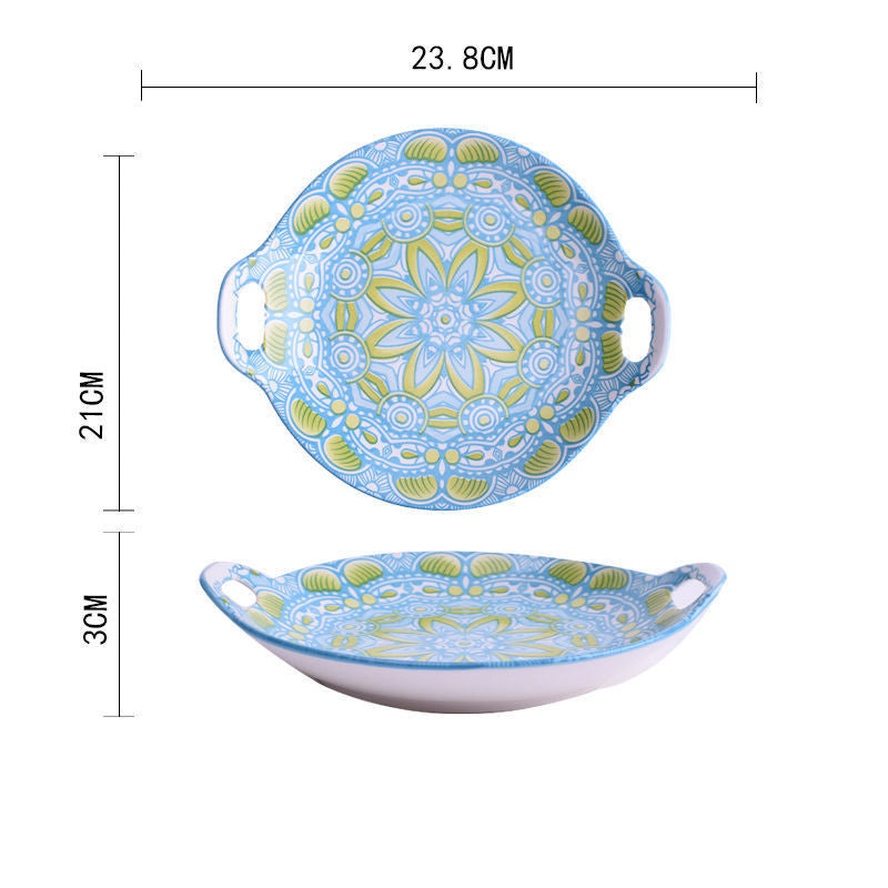 Bakeware Ceramic Cheese Baked Rice Plate Fruit Plate