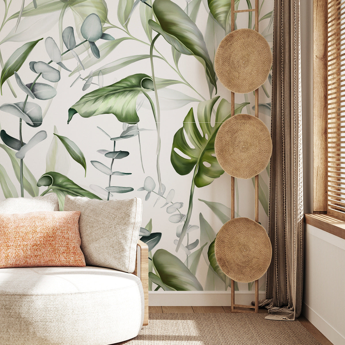 Plant Flower Pattern Pvc Wallpaper Self-adhesive Wallpaper