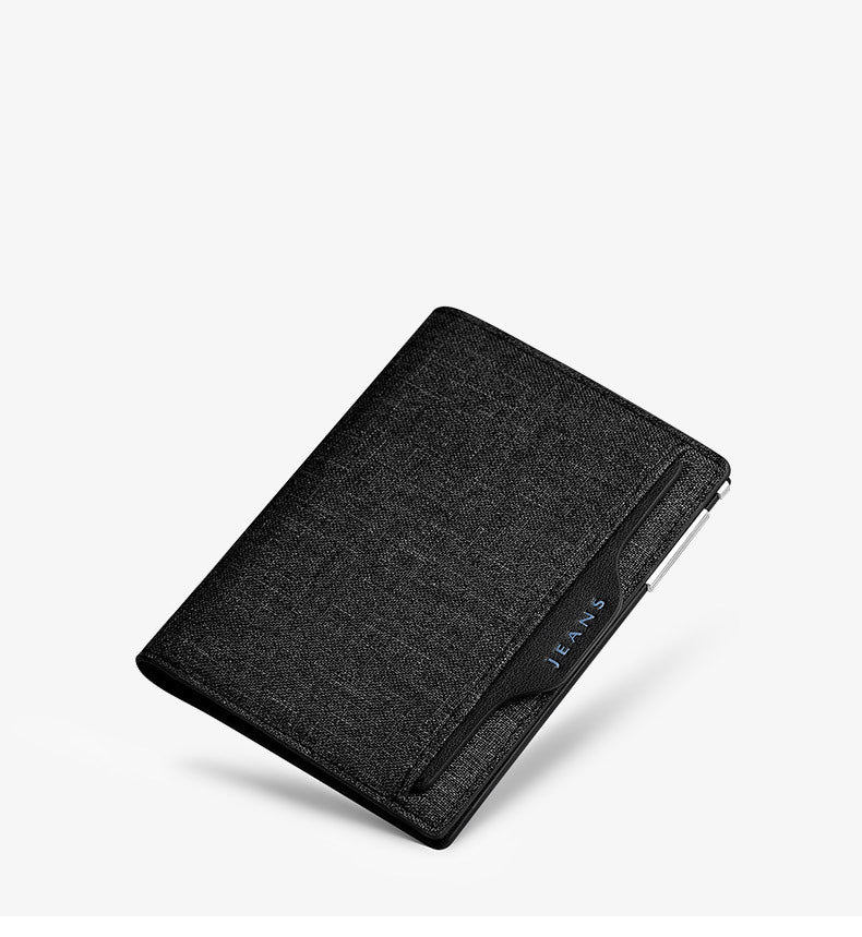 Men's Fashion Multifunctional Short Canvas Card Holder