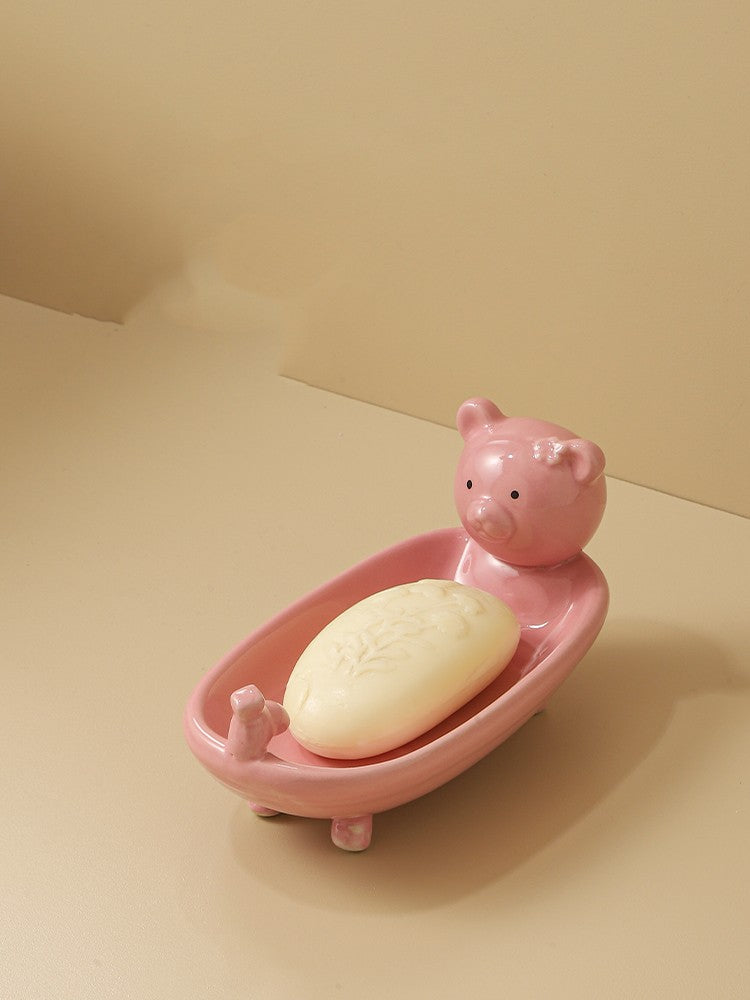 Boîte à Savon de Dessin Animé Ménage Enfants Mignon Grand Support à Savon de Toilette