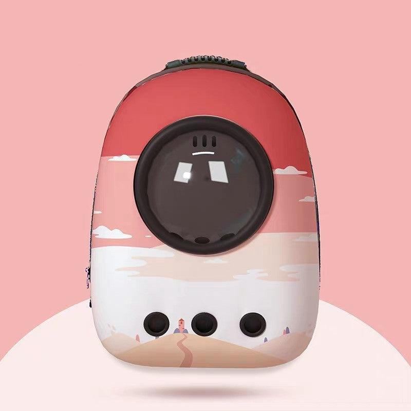 Go Out Portable Cat Backpack Space Capsule Pet School Bag Supplies